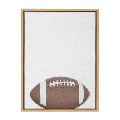 Sylvie Color Football Portrait Framed Canvas, Natural 18x24 by kateandlaurel - main product image for Resin Society