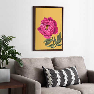 Sylvie Bright Peony Framed Canvas by kateandlaurel - product image 4 for Resin Society