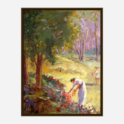 Picking Flowers Artist Enhanced Canvas Print by John Beard Collection - product image 7 for Resin Society