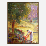 Picking Flowers Artist Enhanced Canvas Print by John Beard Collection - product image 8 for Resin Society