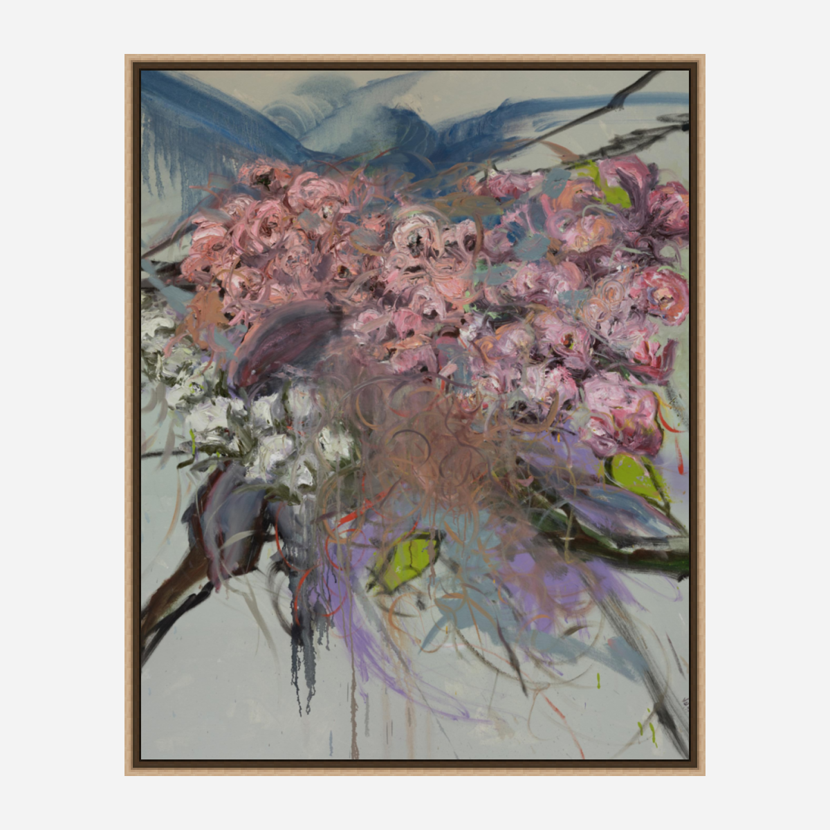 Pink Flowers Artist Enhanced Canvas Print by John Beard Collection - product image 8 for Resin Society