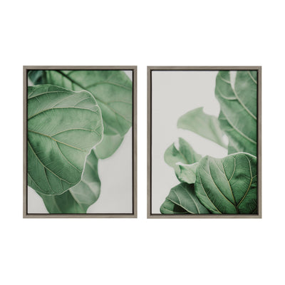 Sylvie Plant Study 6 and Plant Study 7 Framed Canvas Set by Alicia Abla by kateandlaurel - product image 7 for Resin Society