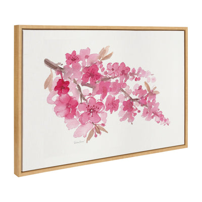 Sylvie Cherry Blossom Framed Canvas by kateandlaurel - product image 2 for Resin Society