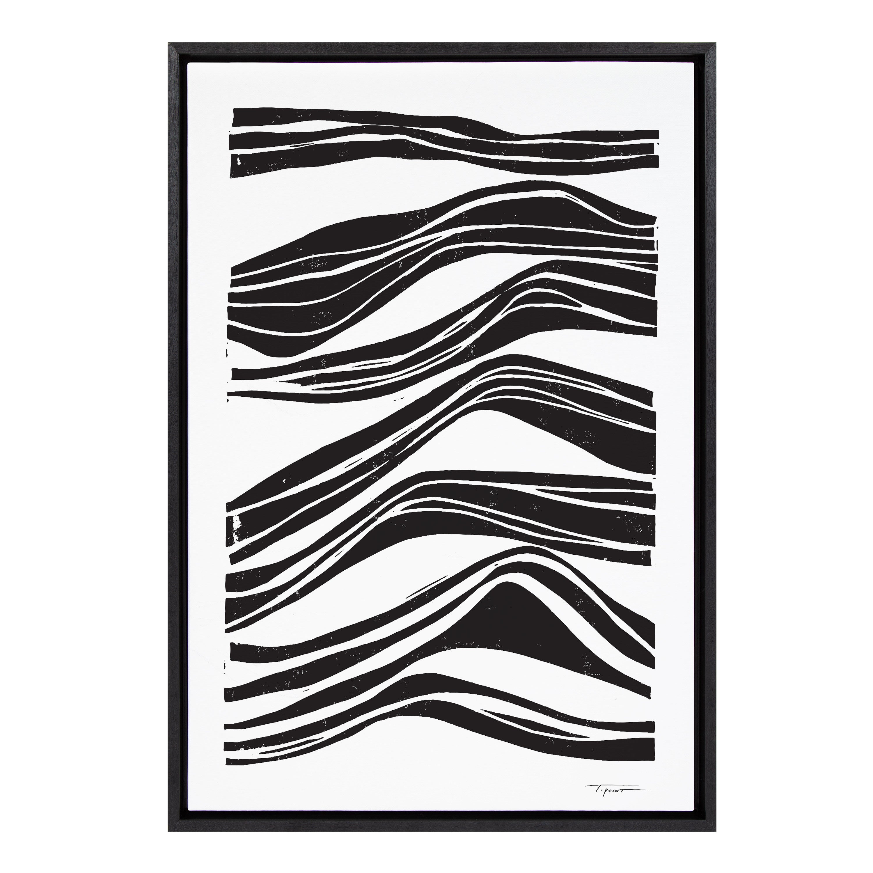 Sylvie Abstract Waves Framed Canvas by kateandlaurel - product image 9 for Resin Society
