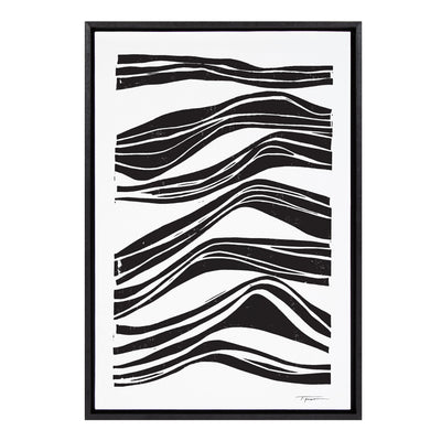 Sylvie Abstract Waves Framed Canvas by kateandlaurel - product image 9 for Resin Society