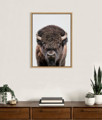Sylvie Bison Portrait Framed Canvas by Amy Peterson Art Studio