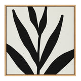 Sylvie Modern Botanical Neutral Abstract 1 Framed Canvas