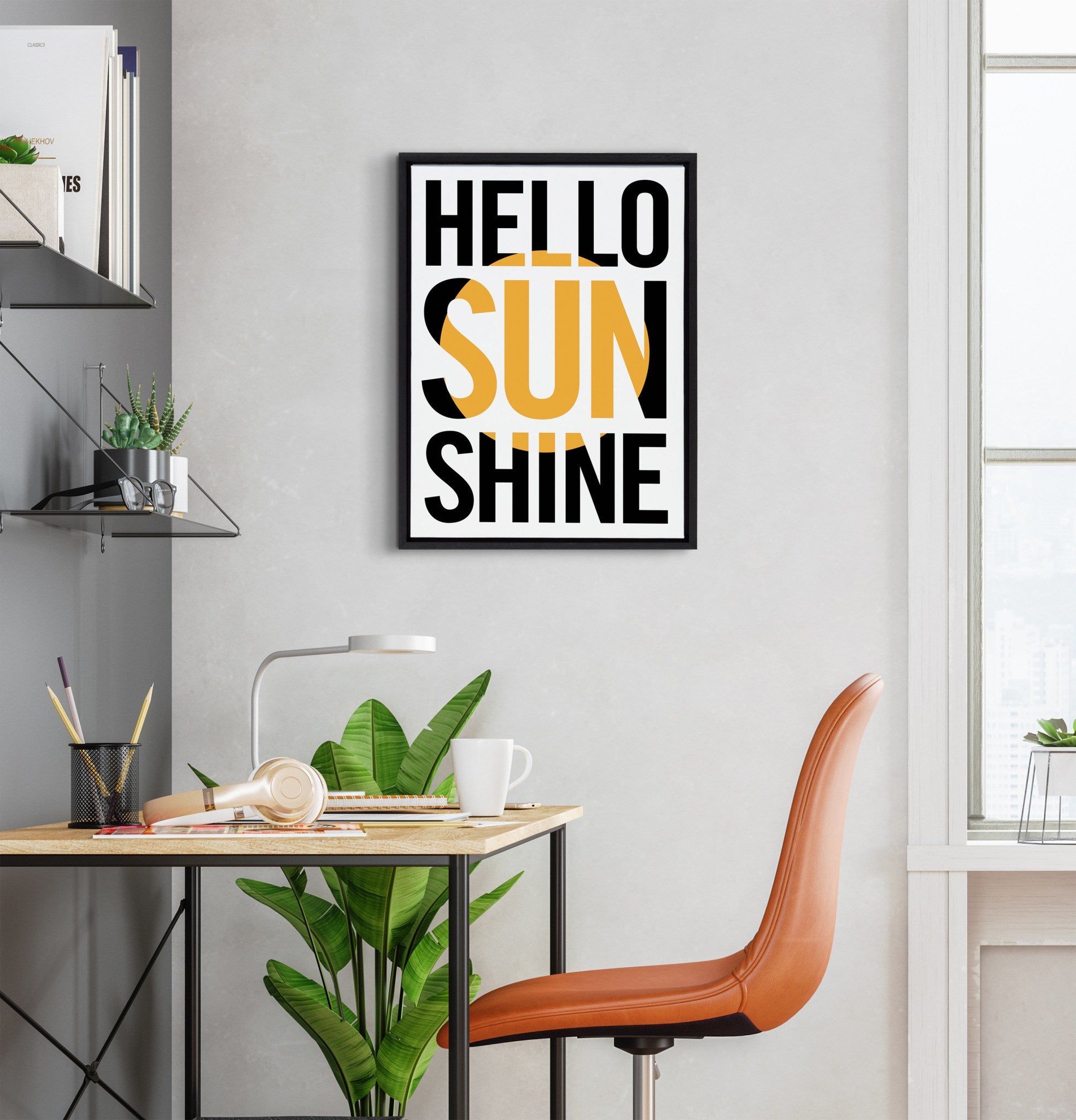Sylvie Hello Sunshine Framed Canvas By Rocket Jack by kateandlaurel - product image 7 for Resin Society