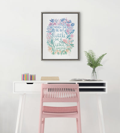 Sylvie Little Fierce Lavender and Mint Framed Canvas by kateandlaurel - product image 7 for Resin Society
