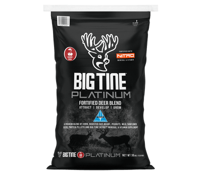 BIG TINE PLATINUM deer feed bag with Cherry Rush scent and supplement blend