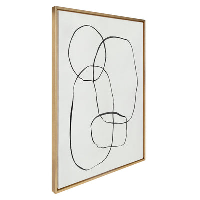 Sylvie 871 Modern Circles Framed Canvas by kateandlaurel - product image 2 for Resin Society