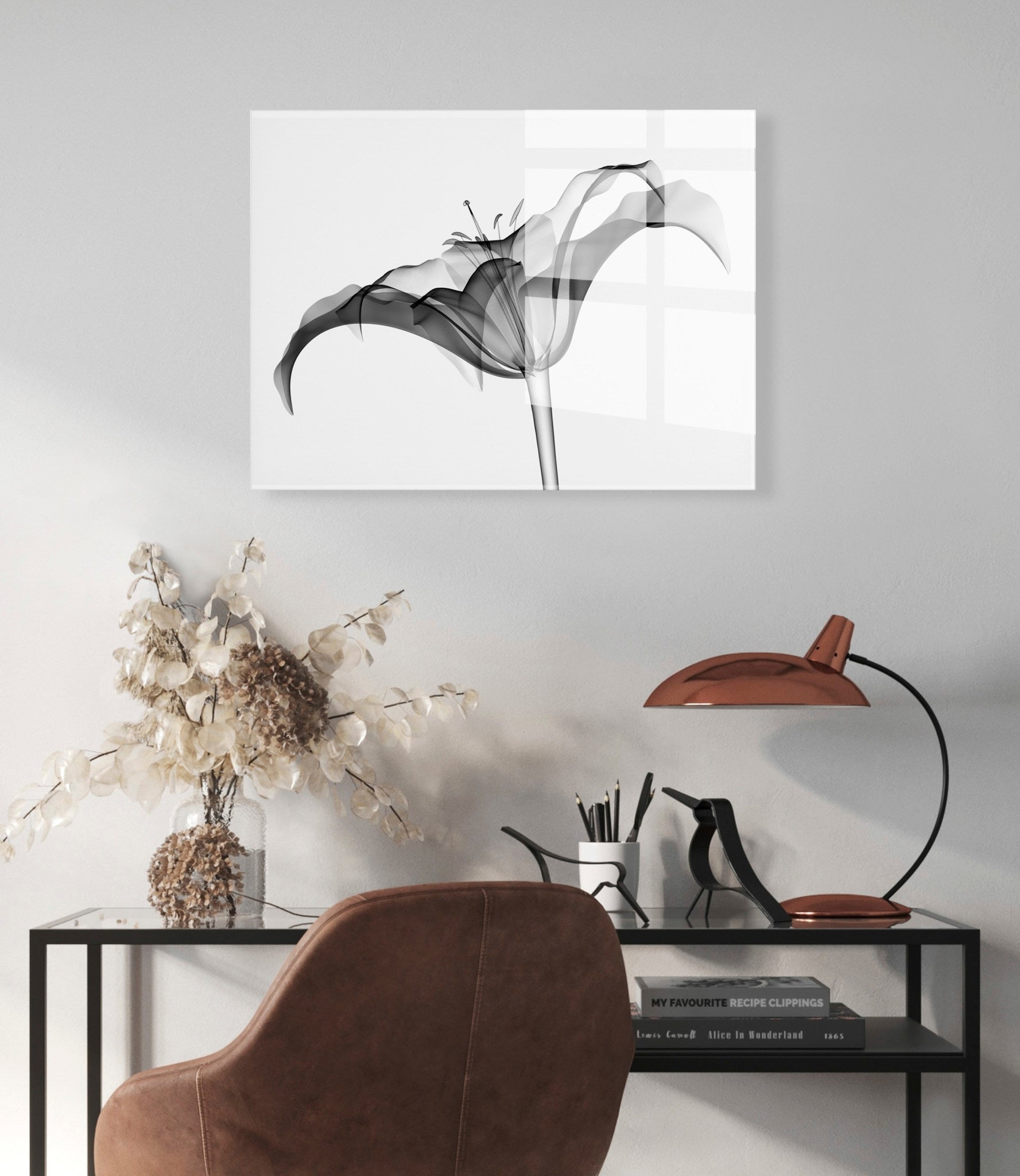 Lily X Ray Floral Floating Acrylic Art by The Creative Bunch Studio by kateandlaurel - product image 9 for Resin Society