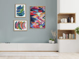 Sylvie Brushstroke and Bright Abstract Framed Canvas Set by kateandlaurel - product image 6 for Resin Society