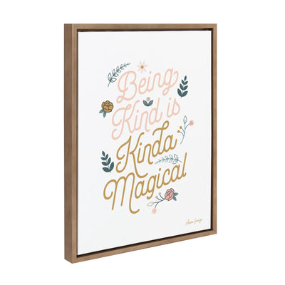 Sylvie Being Kind is Kinda Magical v2 Framed Canvas by Yellow Heart Art by kateandlaurel - product image 2 for Resin Society