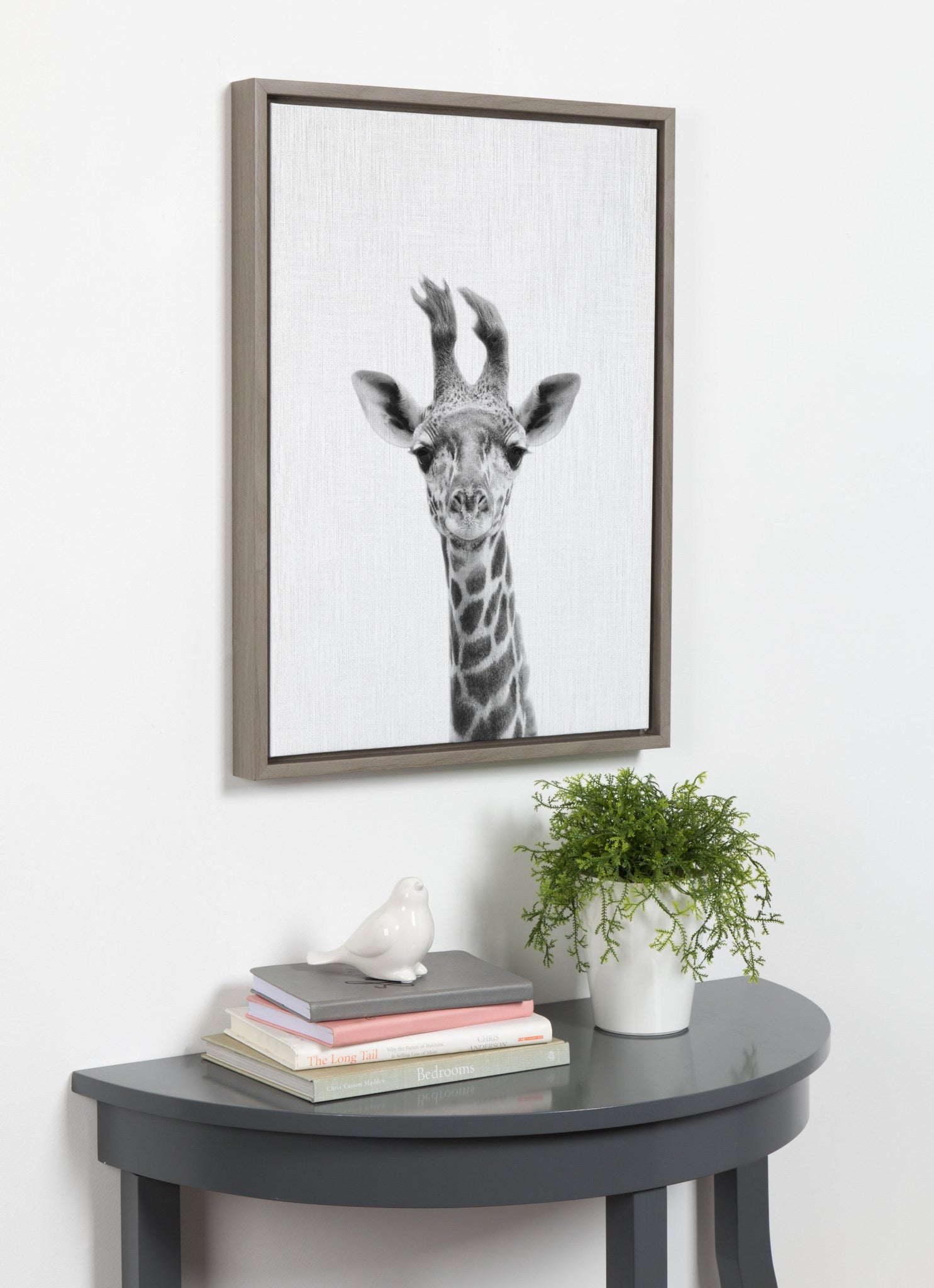 Sylvie Baby Giraffe Framed Canvas Wall Art by Simon Te Tai by kateandlaurel - product image 5 for Resin Society