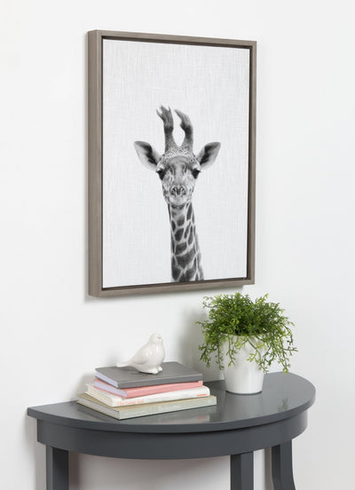 Sylvie Baby Giraffe Framed Canvas Wall Art by Simon Te Tai by kateandlaurel - product image 5 for Resin Society