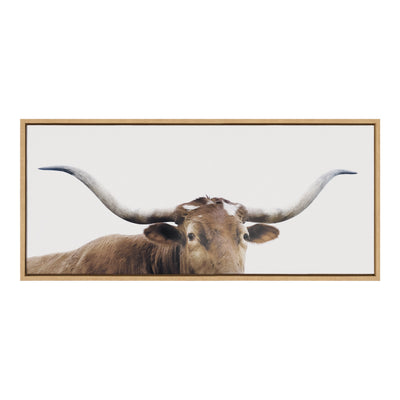 Sylvie Texas Longhorn Framed Canvas by kateandlaurel - product image 8 for Resin Society