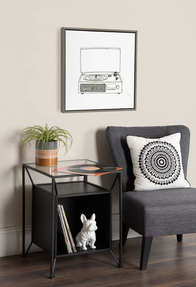 Sylvie Victrola Record Player Framed Canvas by kateandlaurel - product image 7 for Resin Society