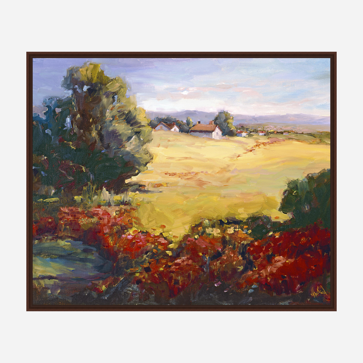 Poppy Fields Artist Enhanced Canvas Print by John Beard Collection - product image 7 for Resin Society
