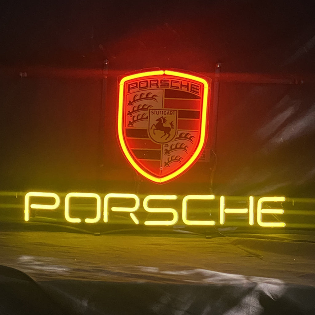 Porsche Car Neon Sign Light by Neon Signs Land - main product image for Resin Society