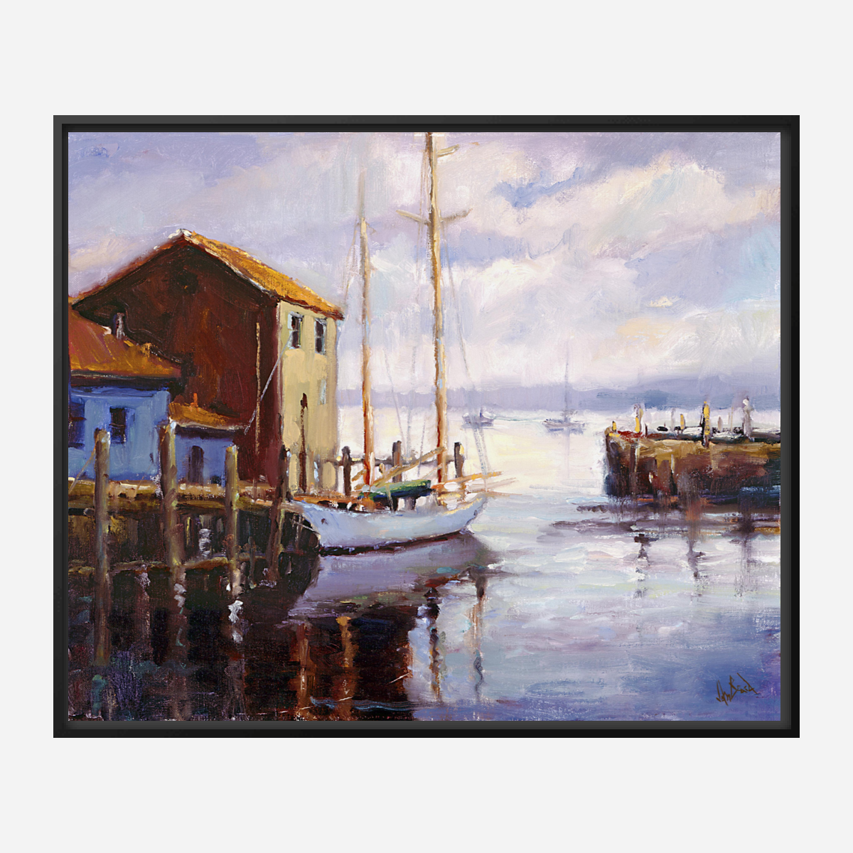 Portuguese Sailboat in Harbor by John Beard Collection - product image 2 for Resin Society