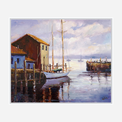 Portuguese Sailboat in Harbor by John Beard Collection - product image 3 for Resin Society