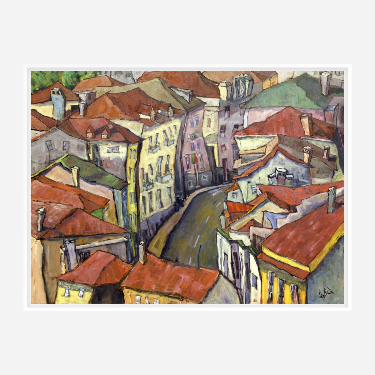 Portuguese Traffic Jam Artist Enhanced Canvas Print by John Beard Collection - product image 3 for Resin Society