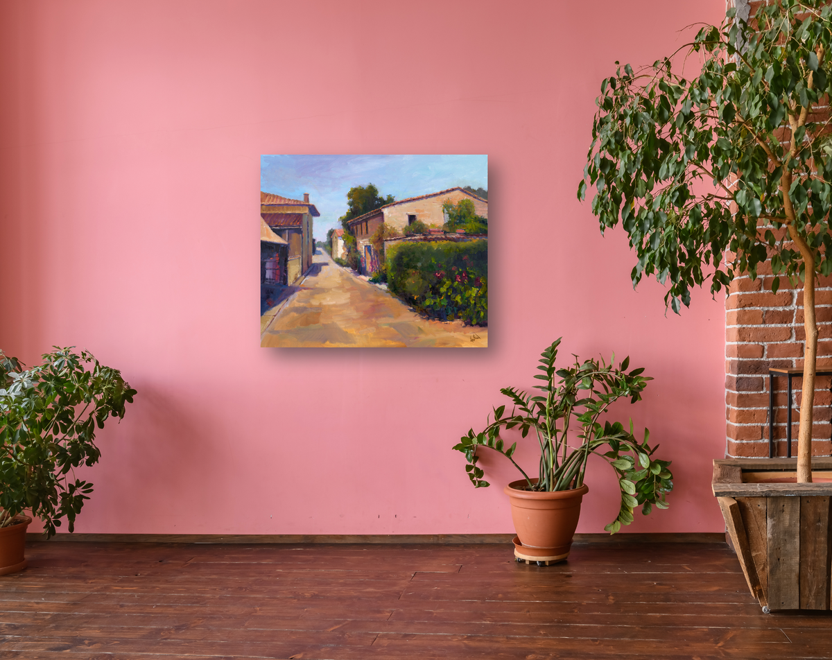 Portuguese Village Artist Enhanced Canvas Print by John Beard Collection - product image 2 for Resin Society