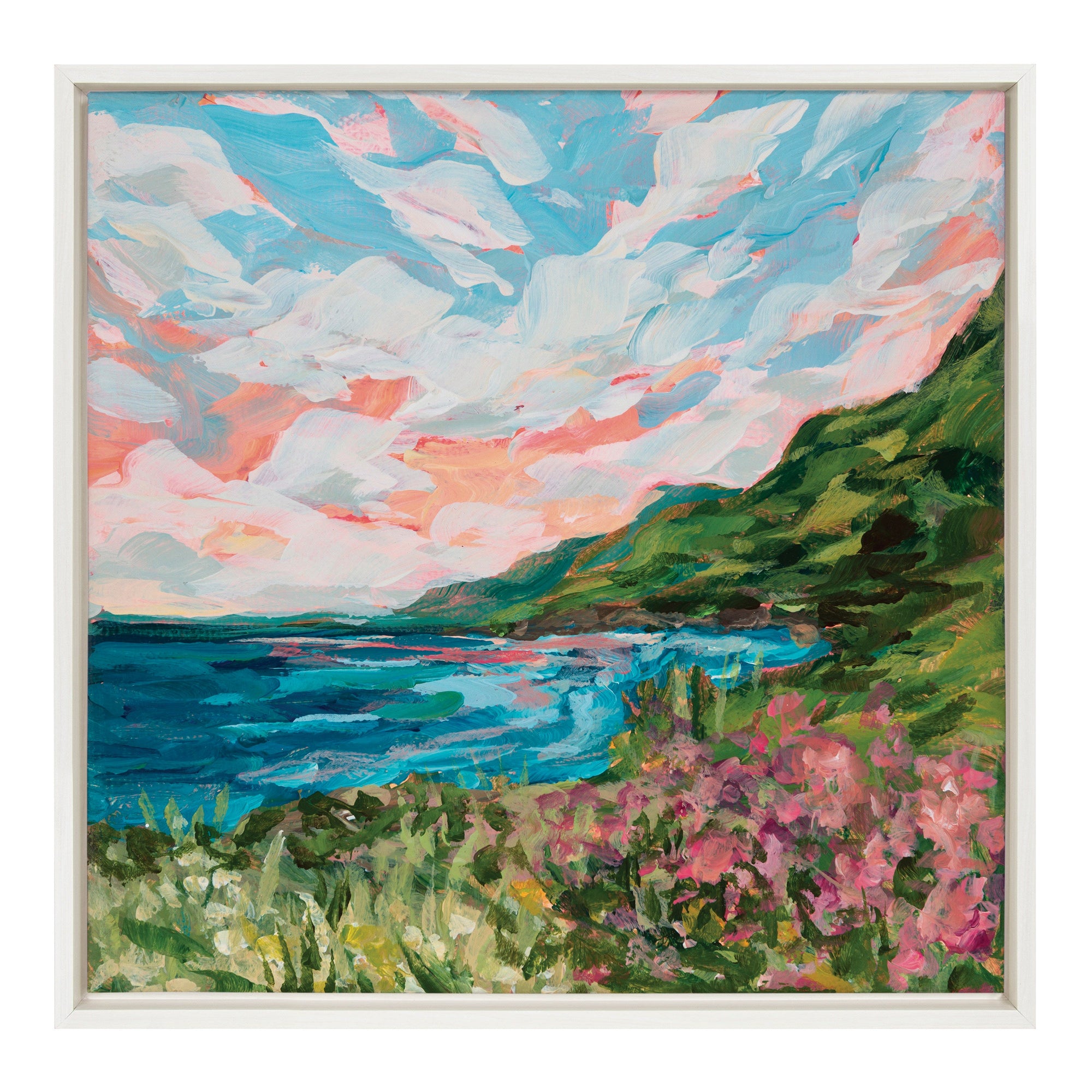 Sylvie Virgin Islands Framed Canvas by Emily Kenney by kateandlaurel - main product image for Resin Society