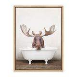 Sylvie Moose Rustic Bubble Bath Framed Canvas by kateandlaurel - product image 14 for Resin Society
