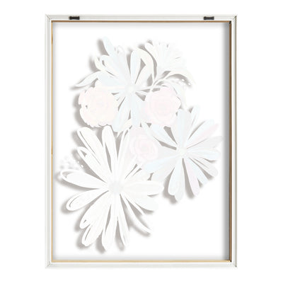 Blake Flowers on Glass 2 Whole Flowers Framed Printed Art