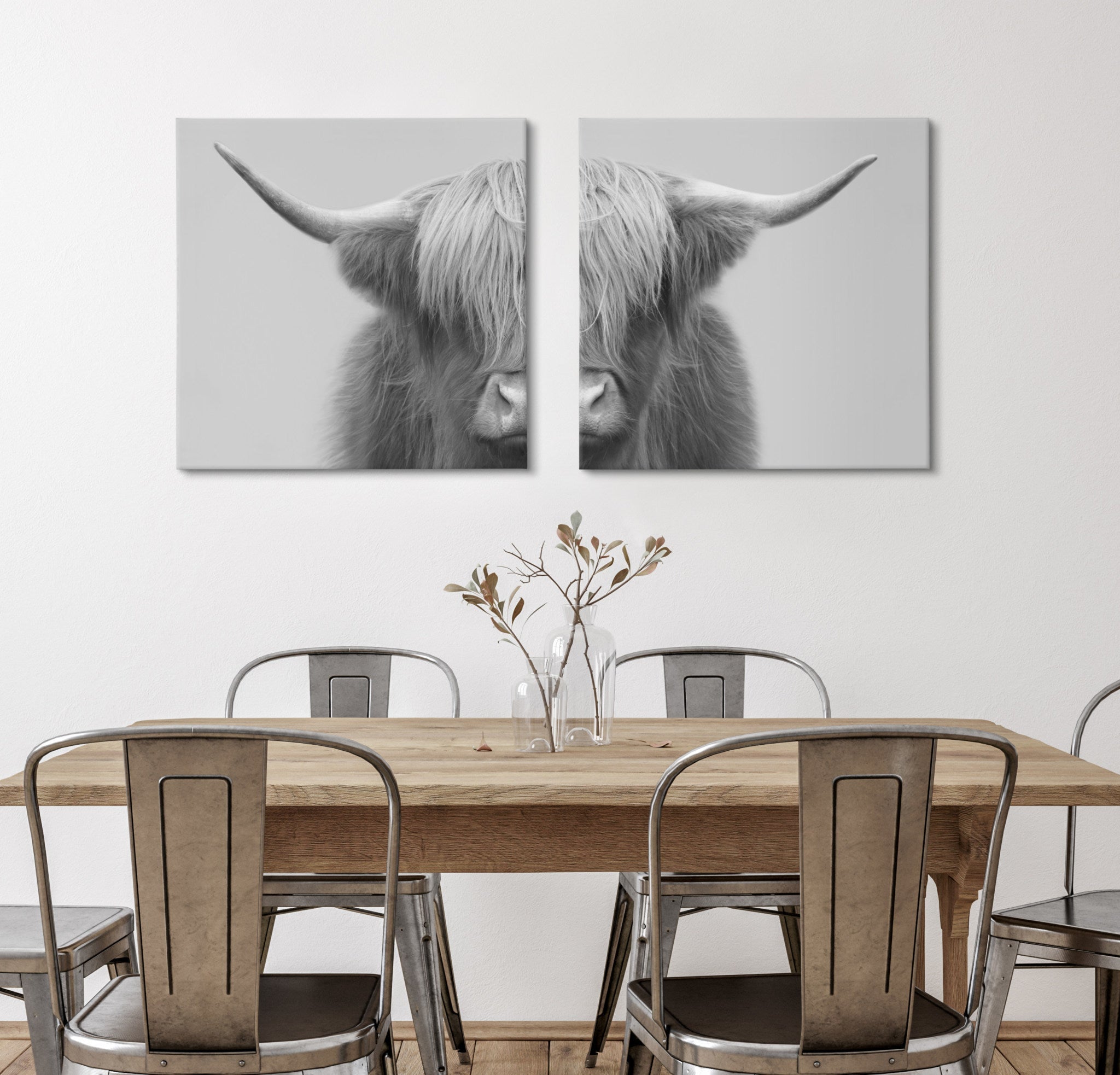 Hey Dude Highland Cow Gray Canvas by The Creative Bunch Studio by kateandlaurel - product image 7 for Resin Society