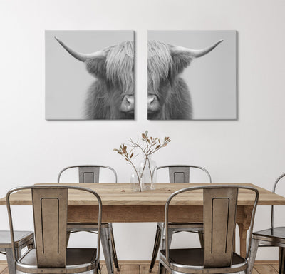 Hey Dude Highland Cow Gray Canvas by The Creative Bunch Studio by kateandlaurel - product image 7 for Resin Society
