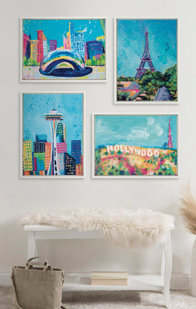 Sylvie Chicago Bean Study No 2 Framed Canvas by Rachel Christopoulos by kateandlaurel - product image 6 for Resin Society