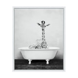 Sylvie Giraffe 2 in the Tub Framed Canvas by kateandlaurel - product image 10 for Resin Society