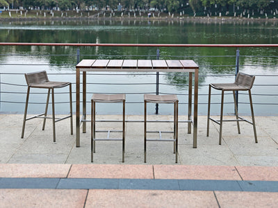 Stone Outdoor Bar Table detail image - Resin Society