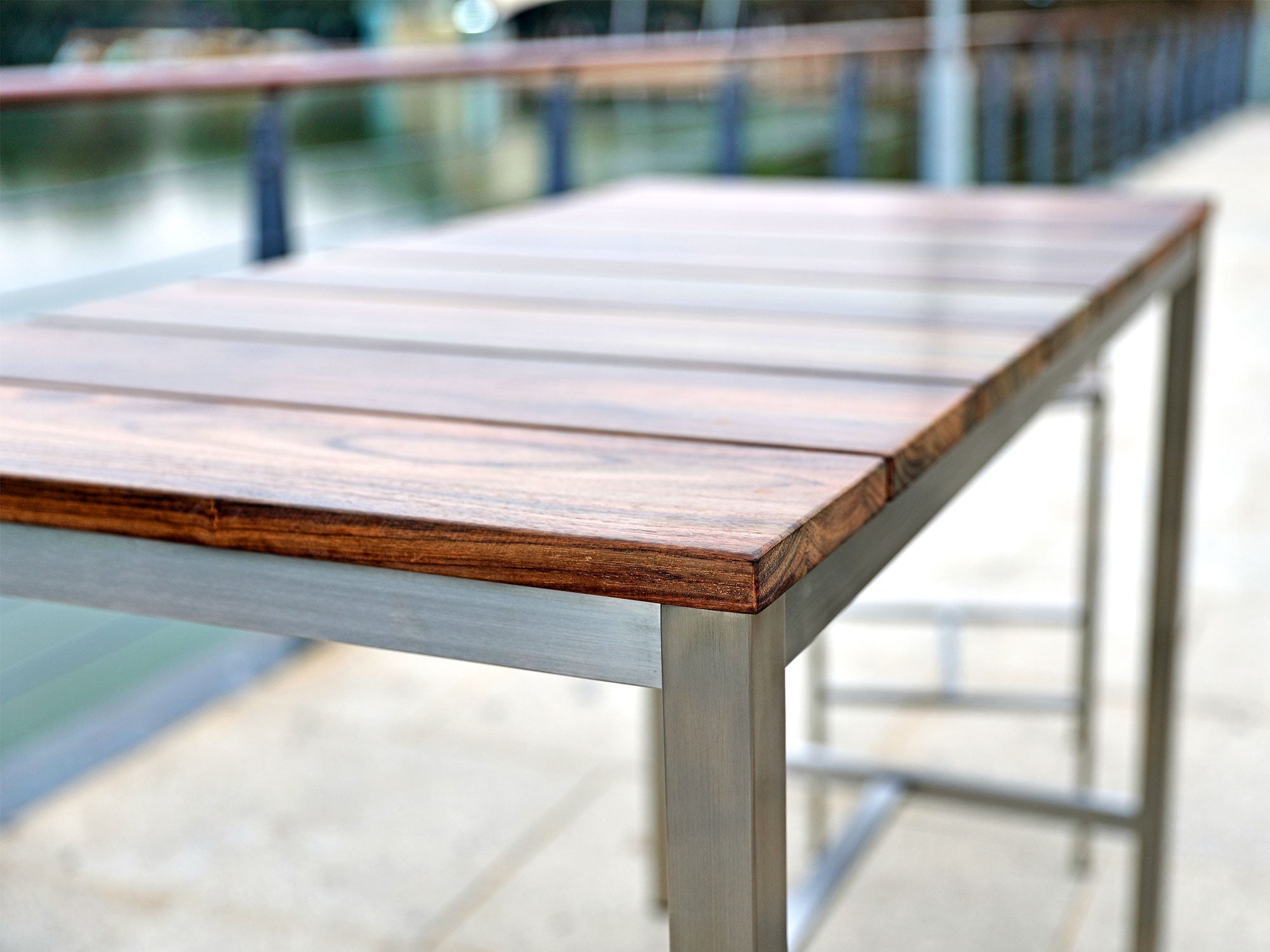 Stone Outdoor Bar Table detail image - Resin Society