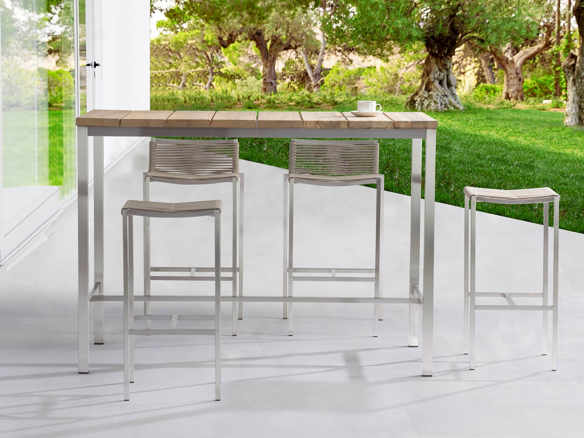 Stone Outdoor Bar Table detail image - Resin Society