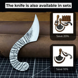 Professional Kiridashi marking knife with carbon steel blade and leather sheath