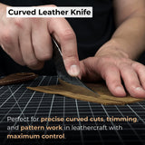 Professional Kiridashi marking knife with carbon steel blade and leather sheath