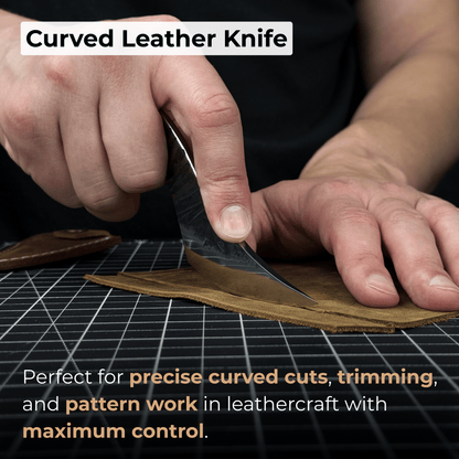 Professional Kiridashi marking knife with carbon steel blade and leather sheath
