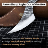 Professional Kiridashi marking knife with carbon steel blade and leather sheath