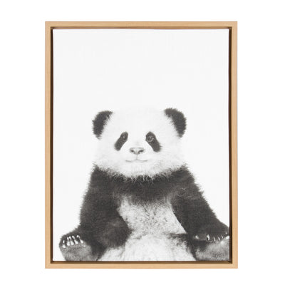 Sylvie Panda Framed Canvas by Simon Te Tai by kateandlaurel - product image 6 for Resin Society