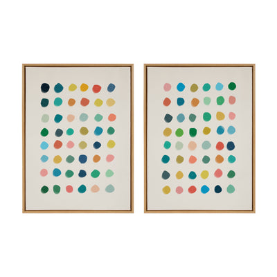 Sylvie Meditation 1 and 2 Framed Canvas Art Set by Kelly Knaga