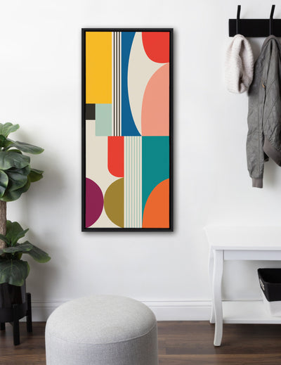 Sylvie Mid Century Modern Pattern Framed Canvas