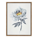Sylvie Gray Bloom Framed Canvas by kateandlaurel - main product image for Resin Society