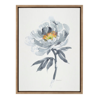 Sylvie Gray Bloom Framed Canvas by kateandlaurel - main product image for Resin Society