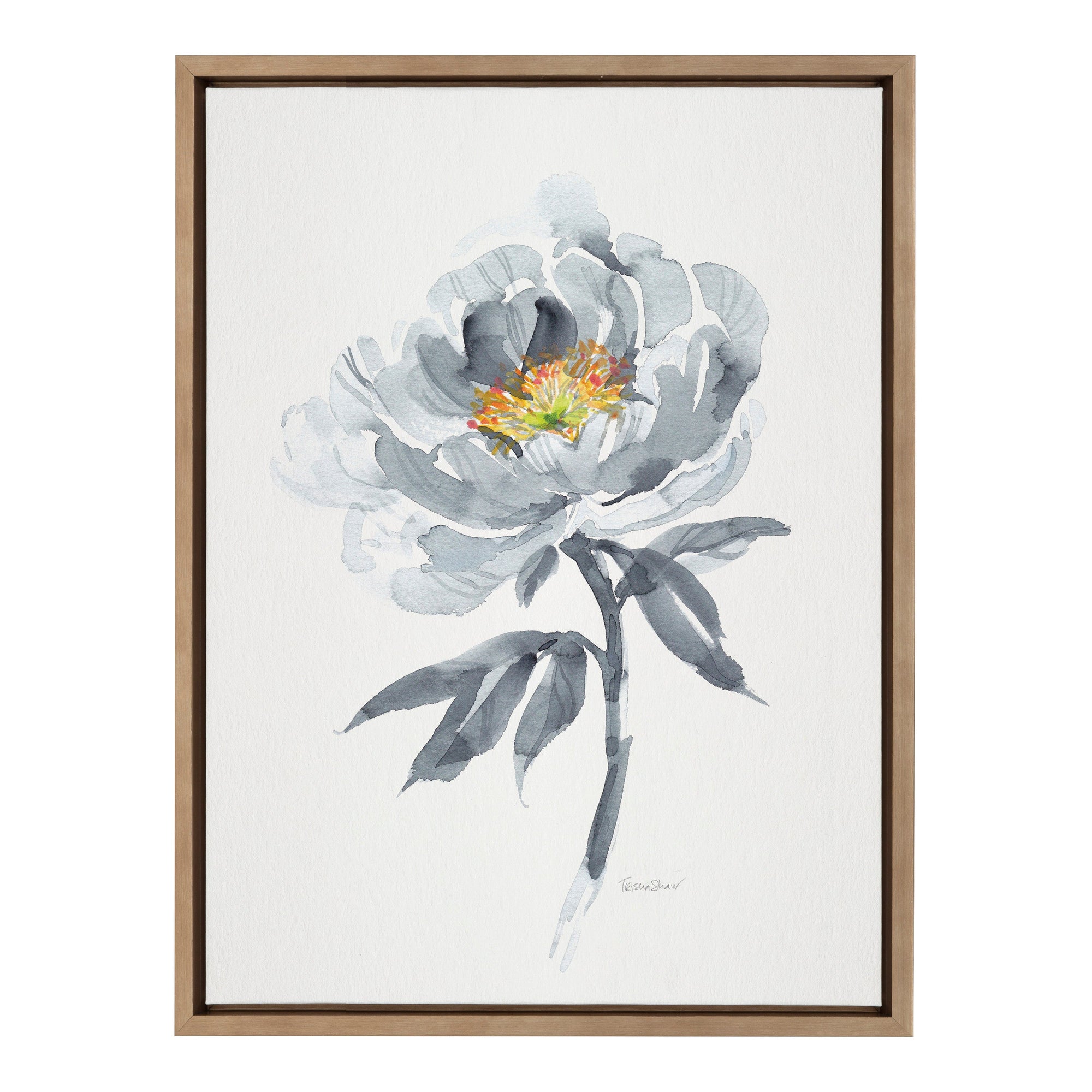 Sylvie Gray Bloom Framed Canvas by kateandlaurel - product image 10 for Resin Society