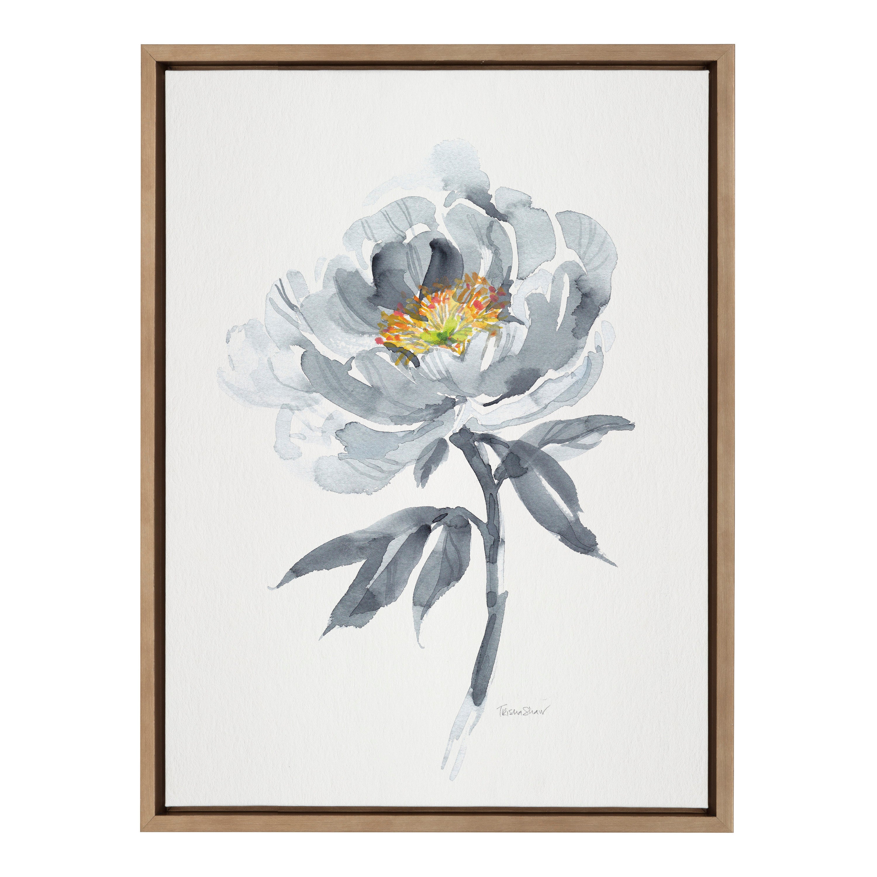Sylvie Gray Bloom Framed Canvas by kateandlaurel - product image 10 for Resin Society
