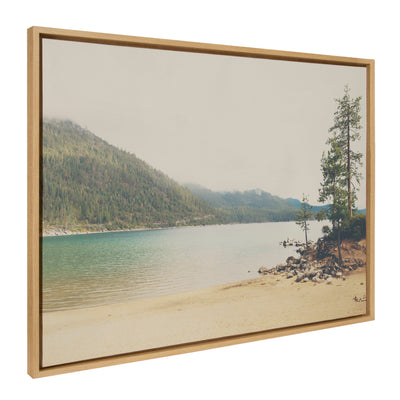 Sylvie Lake Tahoe California Mountain Sand Harbor Framed Canvas by kateandlaurel - product image 10 for Resin Society